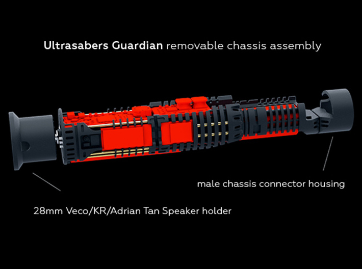 US Guardian Chassis Veco speaker holder 3d printed 
