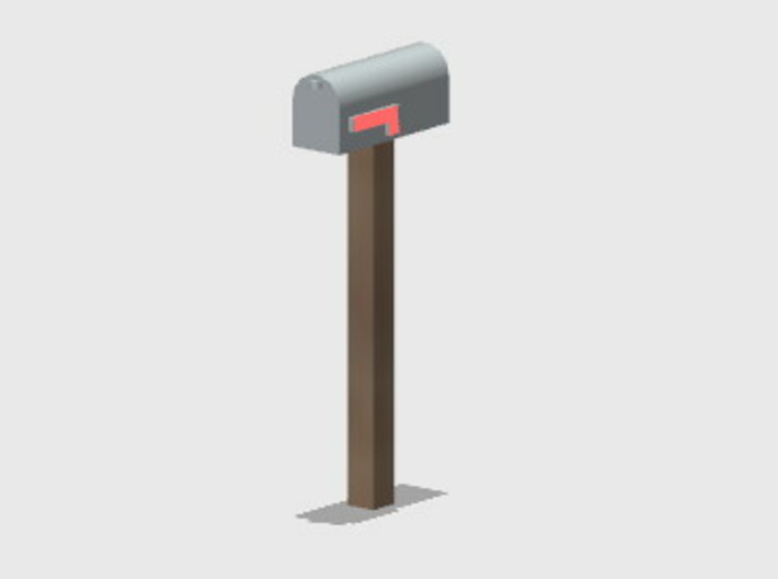 Residential Mailbox - Square Post (8 ea.) 3d printed Part # MB-003