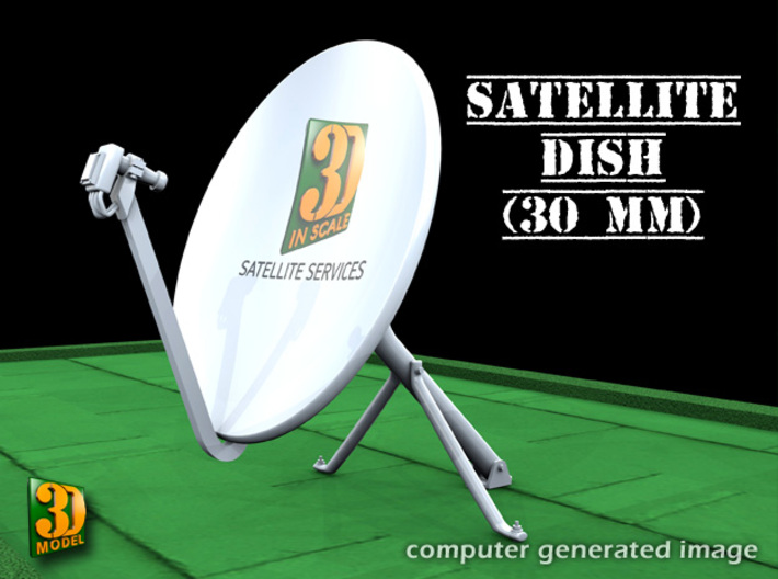 Satellite dish (30+60mm) - combo 3d printed Satellite combo (30+60mm) - 30mm