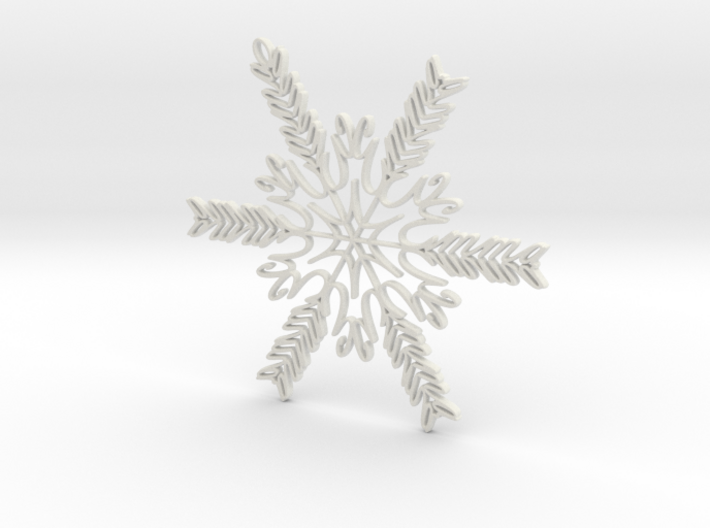 Emma snowflake ornament 3d printed 