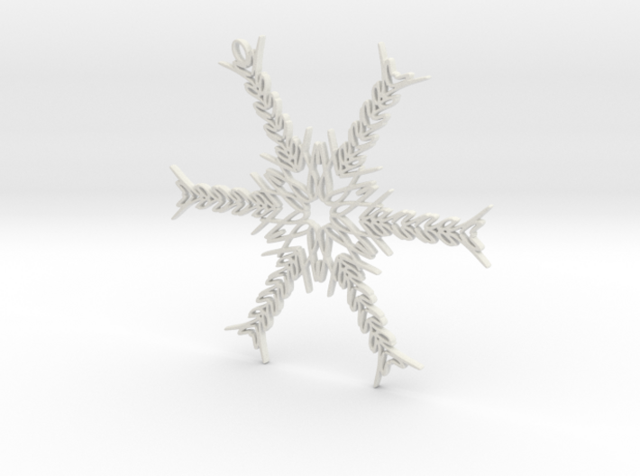 Hannah snowflake ornament 3d printed 