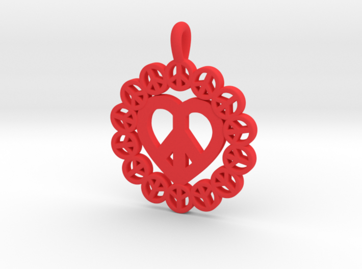 26 -PEACE-CIRCLES_pretzle heart.ZPR 3d printed