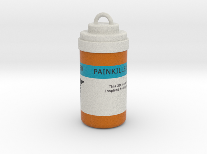 Painkiller Keyring Pendant From PUBG 3d printed