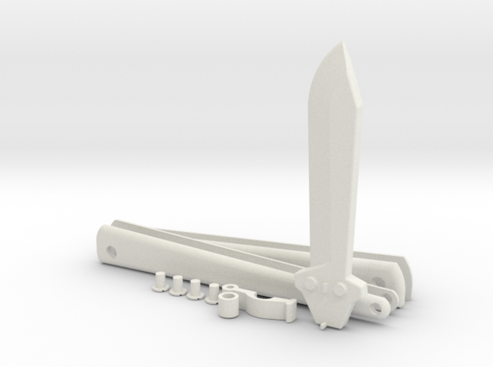 Team Fortress 2 Balisong knife Trainer 3d printed