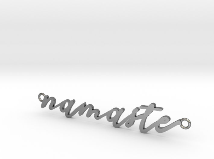 Namaste -- Calligraphy Pendant 3d printed