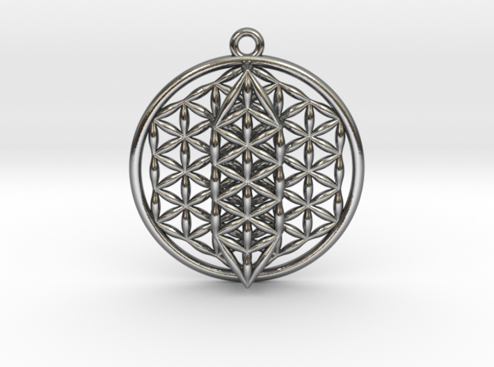 Flower Of Life w/ 15 Sephirot Tree of Life 1.5" 3d printed 