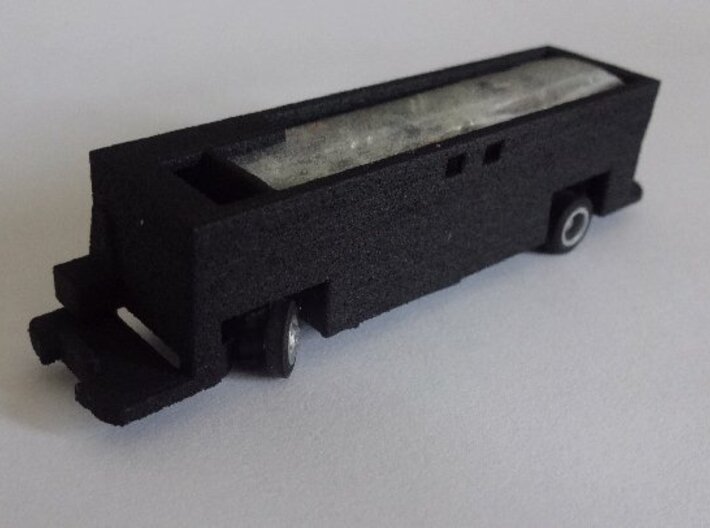 Interface for Tomytec chassis with New Routemaster 3d printed Chassis installed in interface