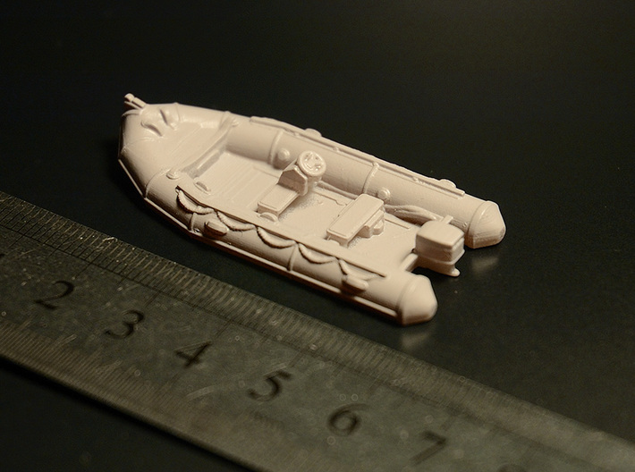 Zodiac 01 with flat bottom. HO Scale (1:87). 3d printed printed model polished and applied grey primer
