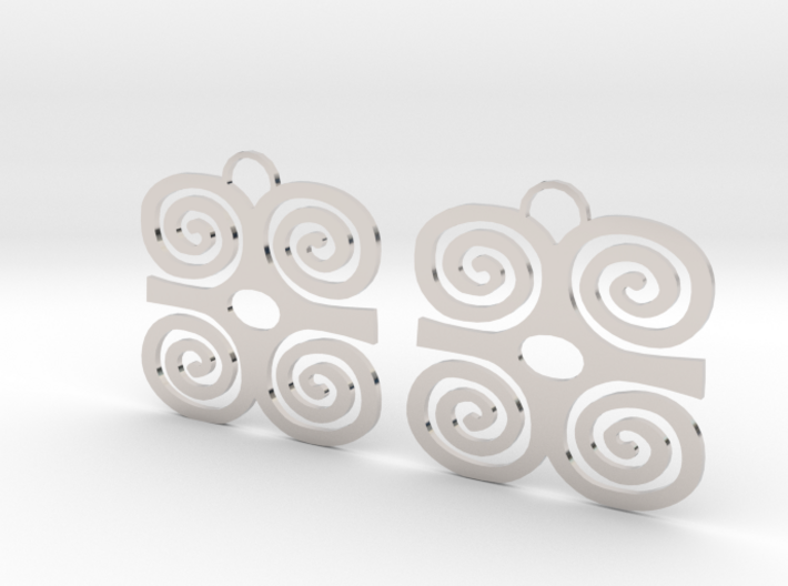 Adinkra Symbol of Strength Earrings 3d printed