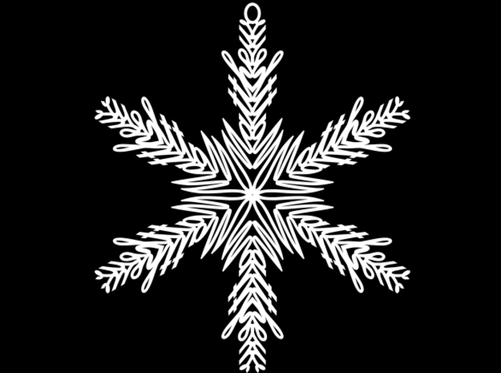 Matthew snowflake ornament 3d printed render