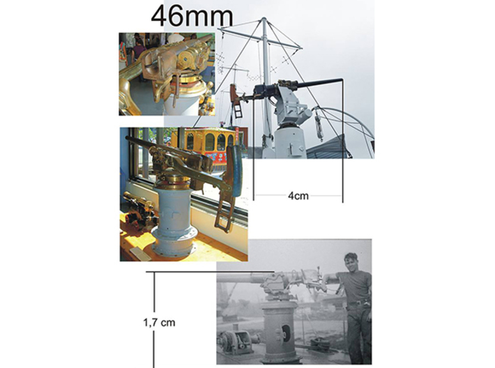 1/72 RN QF 3 pounder (46mm) Hotchkiss Set x4 3d printed 