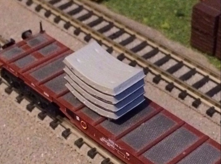 N Scale Tunnel Segments 3d printed Painted stack