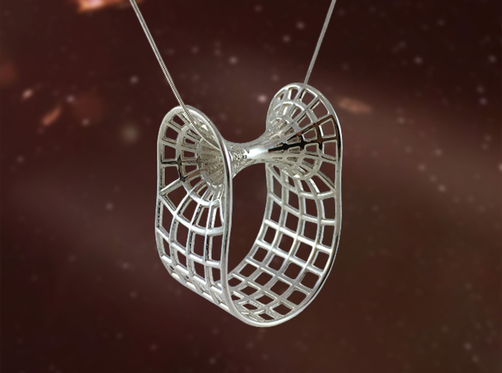 Wormhole Ring 3d printed *Necklace Chain Not Included. For Best Results Order Size 10 or Larger and Use a 1mm or Thinner Chain or Cord. Featured Image in Premium Silver