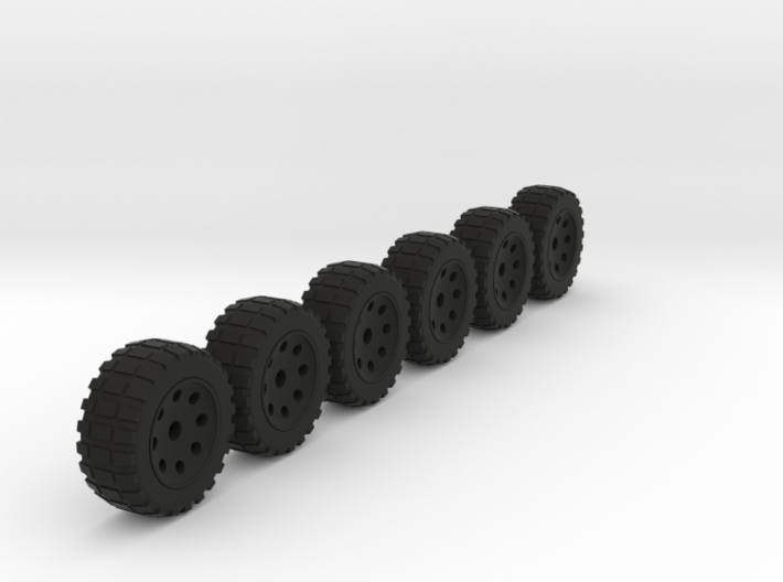 25mm diameter wheels for vehicle models x6 3d printed