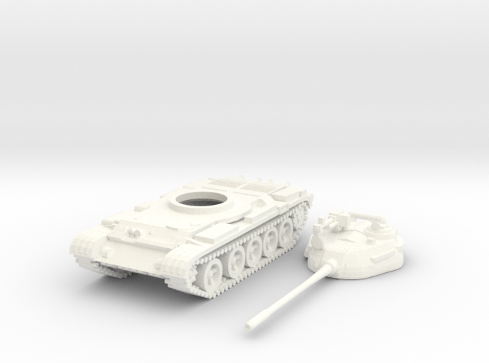 1/100 scale T-55 tank (low detail) 3d printed 