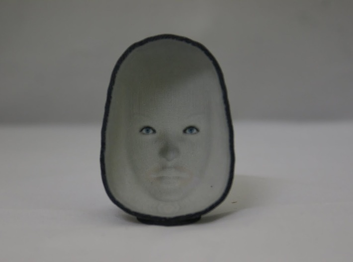 Animated Illusion Movement Sculpture - Women face 3d printed