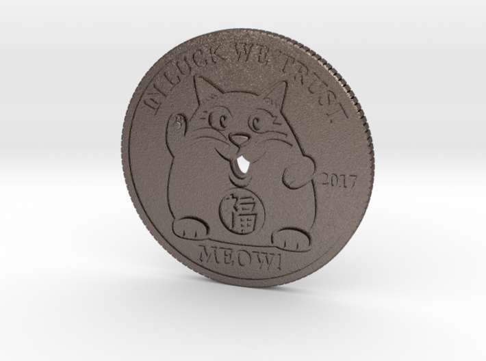 Lucky Cat Coin 3d printed