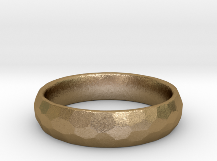 Beaten Ring 03 - Size 9 - 5.25mm wide 3d printed