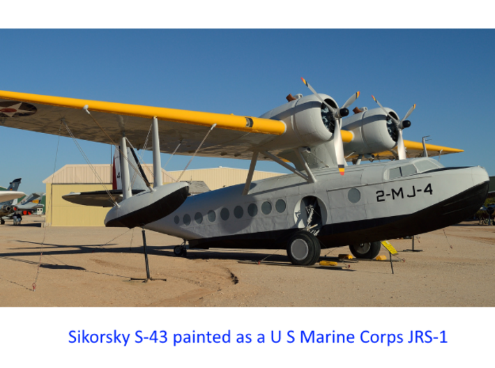 Sikorsky S-43 1/350 scale with u/c up 3d printed Pima Air & Space Museum, Arizona, USA