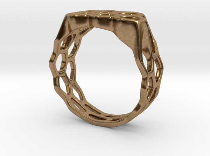 Double Hex Ring, Tapered, Size 8 3d printed