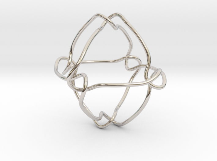 Octahedral knot (Circle) 3d printed