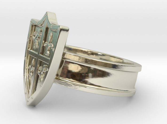 Shield Ring, Medieval 3d printed
