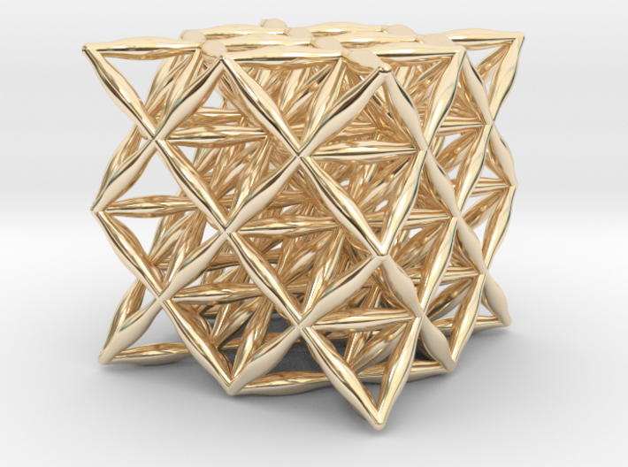 Flower Of Life 64 Tetrahedron Grid 1.2&quot; 3d printed