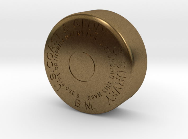 Benchmark Pipe Cap - early type with center mark 3d printed 