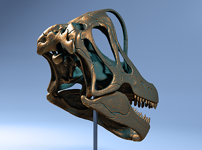 Giraffatitan - dinosaur skull replica 3d printed 3D render