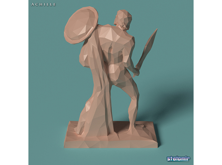 Polygonal Achilles statue 3d printed 