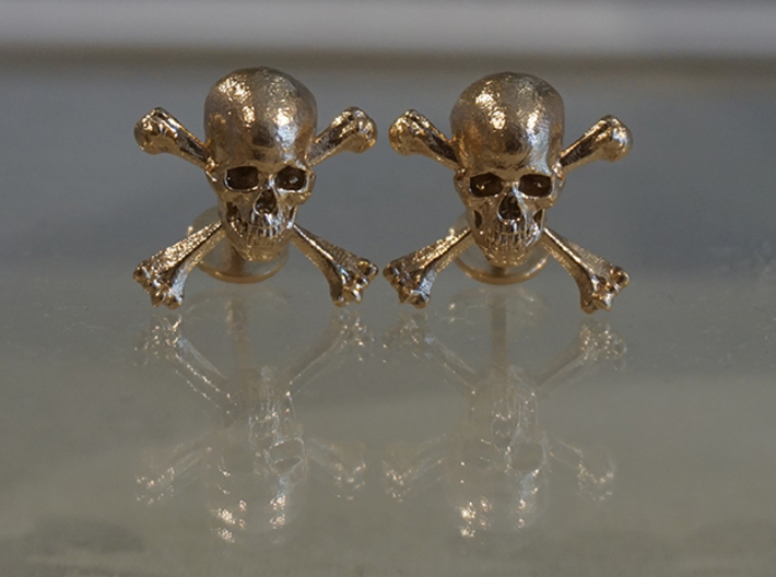 Skull And Crossbones Cufflinks 3d printed 