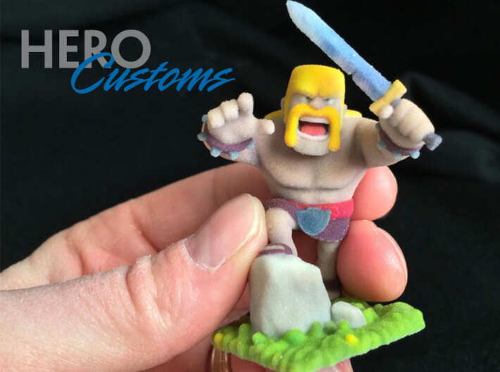 Clash of Clans Barbarian 3d printed Clash of Clans Barbarian actual 3d print