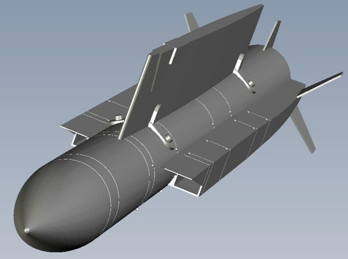 1/100 scale MBDA Aerospatiale ASMP-A missiles x 3 3d printed