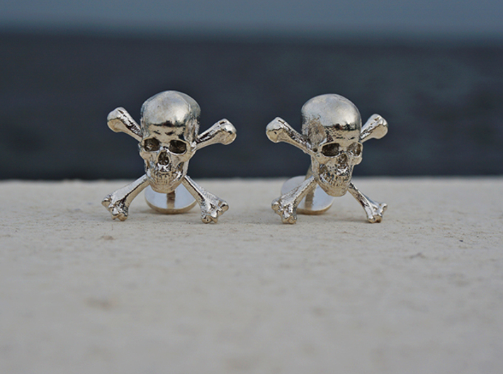 Skull And Crossbones Cufflinks 3d printed