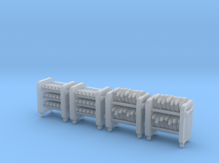 N Scale Fire Station Carts 3d printed
