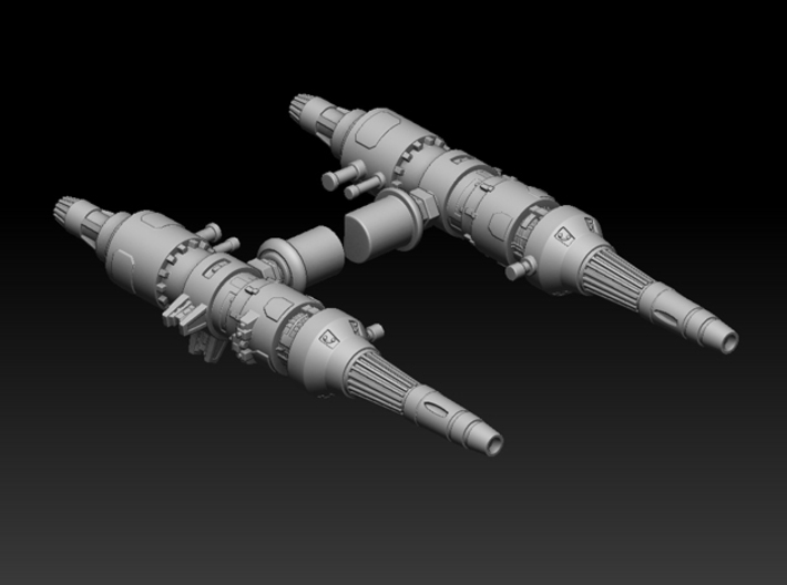 44 Scale TLJ A-Wing Upgrade Cannons 3d printed 