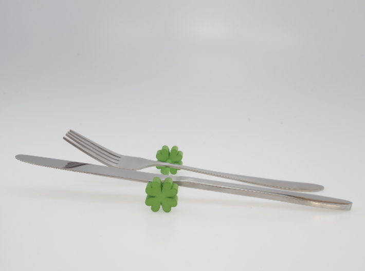 Knife rest &amp; Cutlery rest Four-leaf clover 3d printed