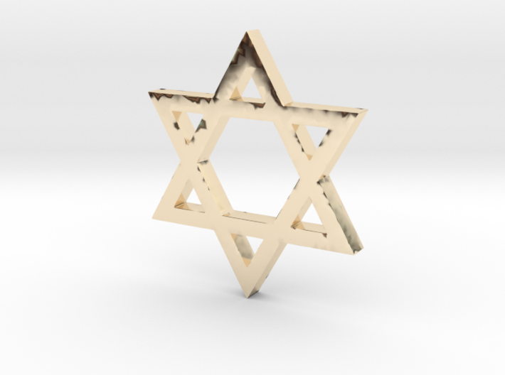Jewish Star (Hexagram) 3d printed