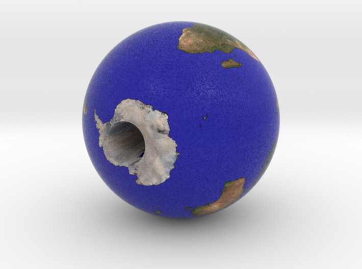 Earth with display hole 3d printed