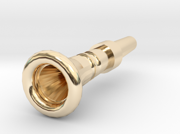 French Horn Shallow Cup Mouthpiece 3d printed