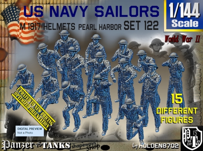 1/144 USN Pearl Harbor Set 122 3d printed