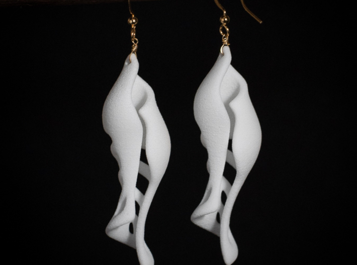 Shell Wine Earrings. 3d printed
