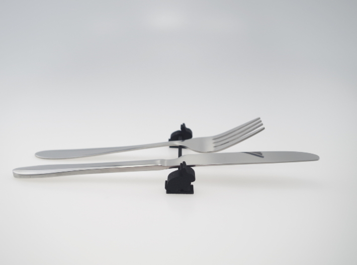 Rabbit Knife rest & Cutlery rest 3d printed 