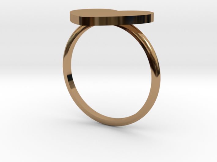 Thin Heart Ring 3d printed