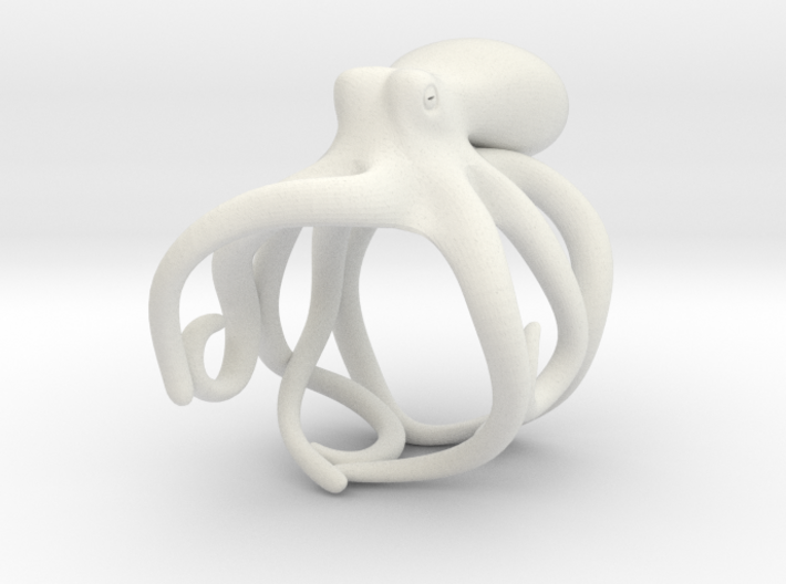 Octopus Ring 17mm 3d printed