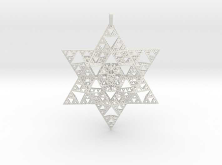 Sierpenski Star of David Ornament 3d printed