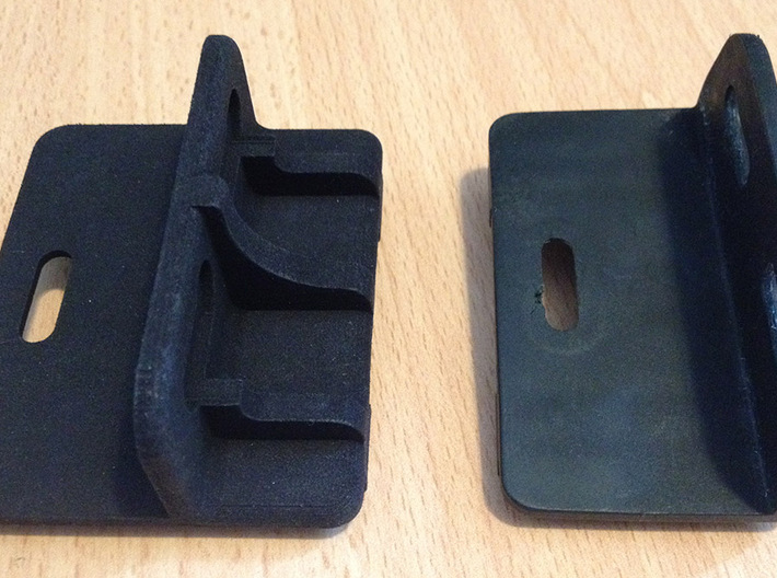 Gate Bracket 3d printed Printed part (left) shows bracing for extended reach