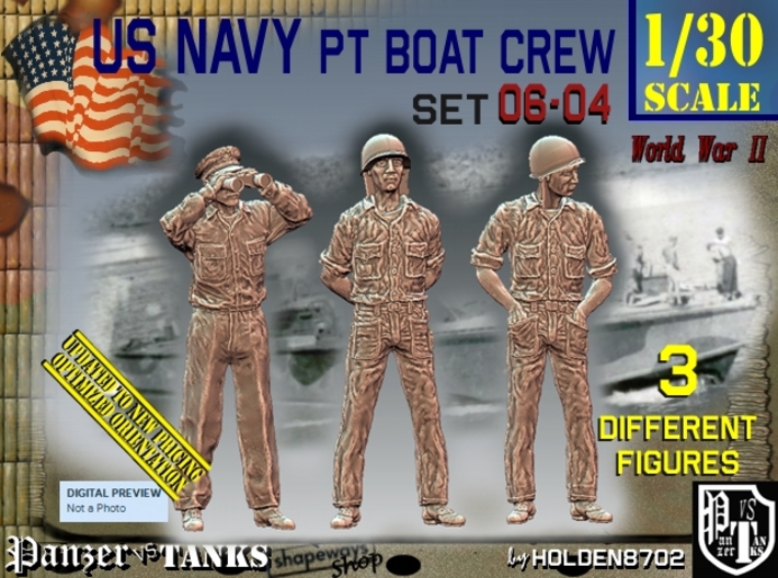 1/30 USN PT Crew Set06-04 3d printed