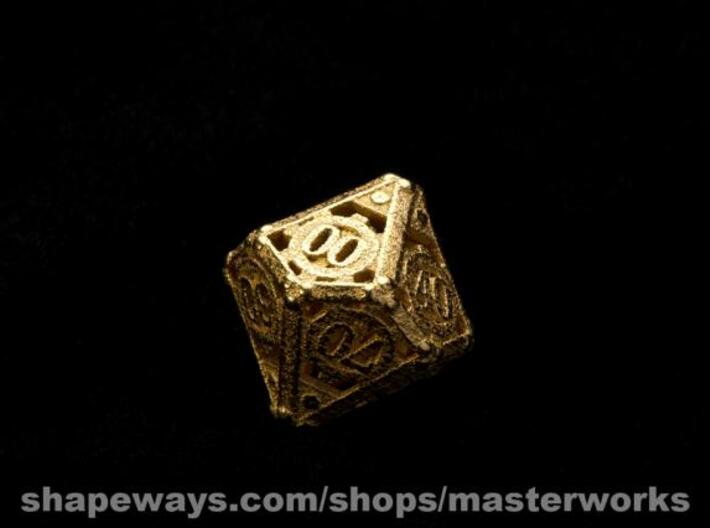 Steampunk Percentile 3d printed Gold Plated Glossy