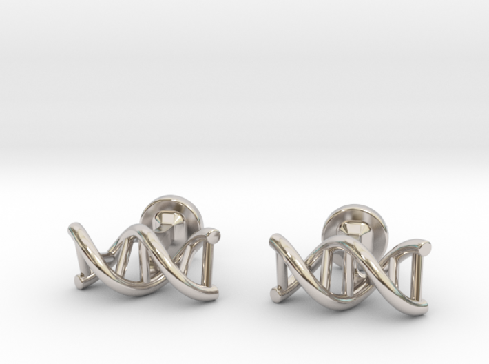 DNA helix cufflinks 3d printed